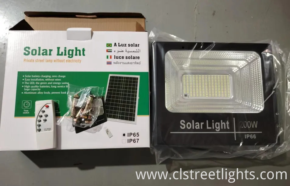 All in One Solar LED Flood Lamp IP66 Waterproof Outdoor Solar LED Flood Light with SMD High Brightness 40W 60W 100W 200W 300W 400W